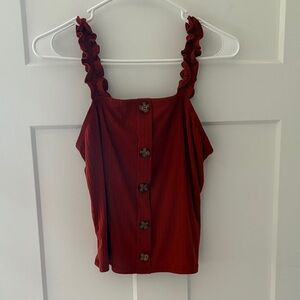Women's Ruffled Button-Down Top